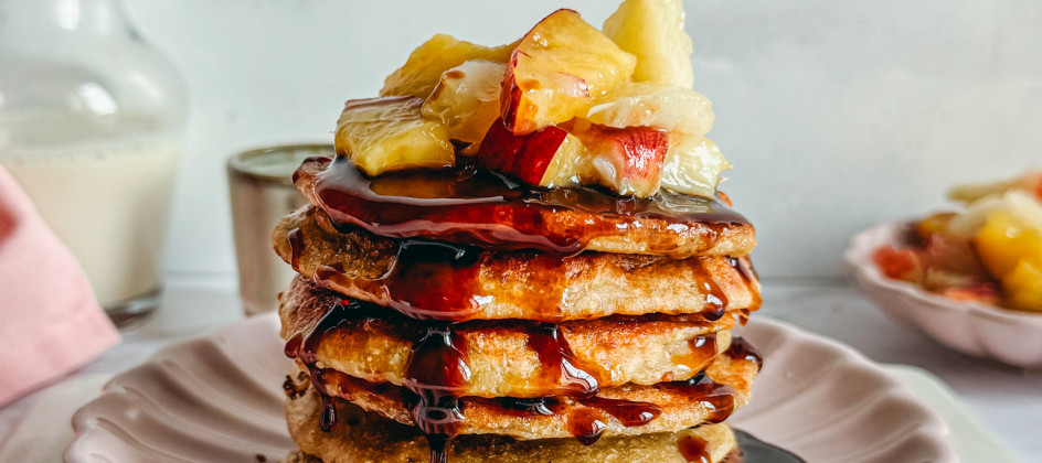photo de pancakes châtaigne lupin-sans gluten