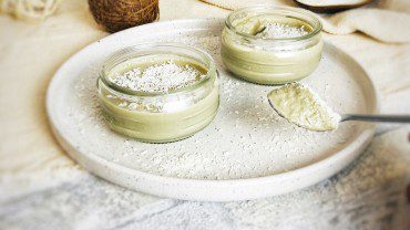 Ceci est une photographie de crème au coco healthy vegan-zenglutenfree