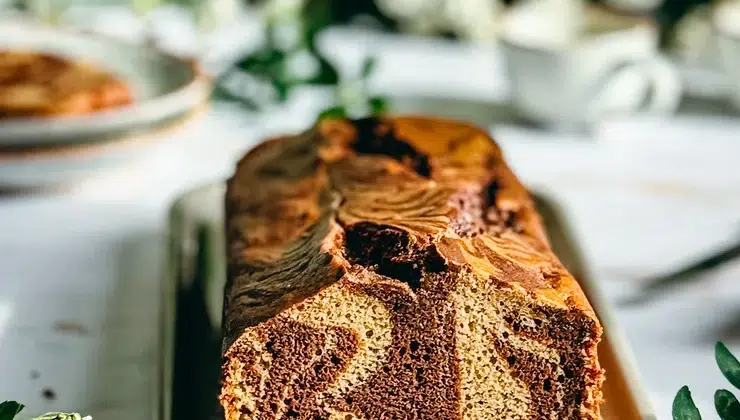 Ceci est photographie de gâteau marbré sans gluten et sans lactose-zenglutenfree