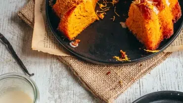 Ceci est une photographie de garrot cake sans gluten et sans lactose -zenglutenfree