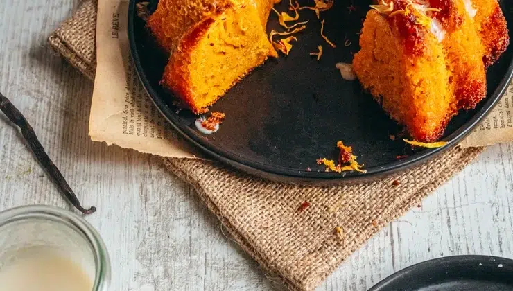 Ceci est une photographie de garrot cake sans gluten et sans lactose -zenglutenfree