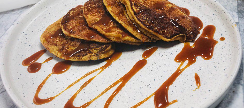 Ceci est une photographie de Pancakes proteinés sans gluten et vegan