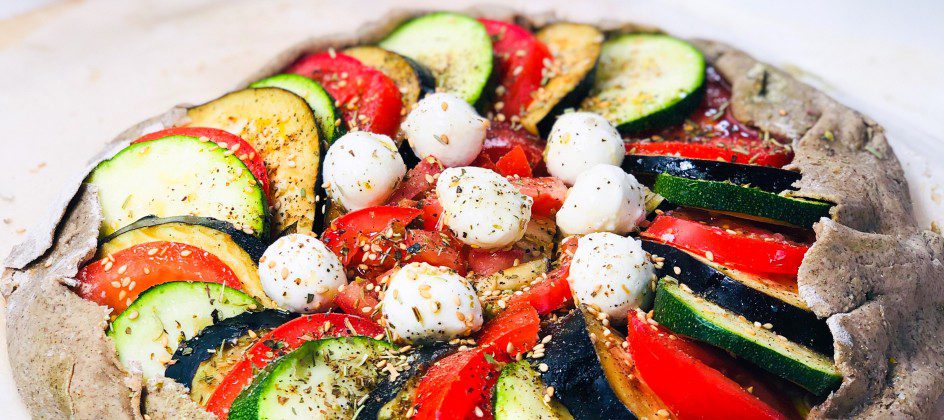 Ceci est une photographie de Tarte salée aux légumes sans gluten