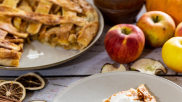Ceci est une photographie de tarte aux pommes sans gluten-zenglutenfree