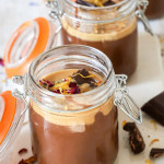 Ceci est une photographie de crèmes au chocolat végétales « danette»-zenglutenfree