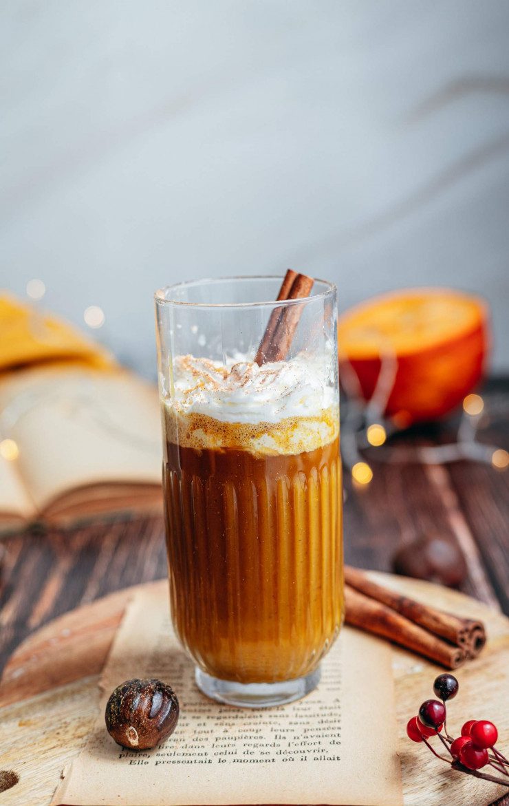 Pumpkin spice latte (Latte à la courge végétal)