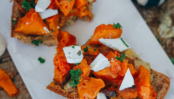 Ceci est une photographie tartines de butternut sans gluten-zenglutenfree