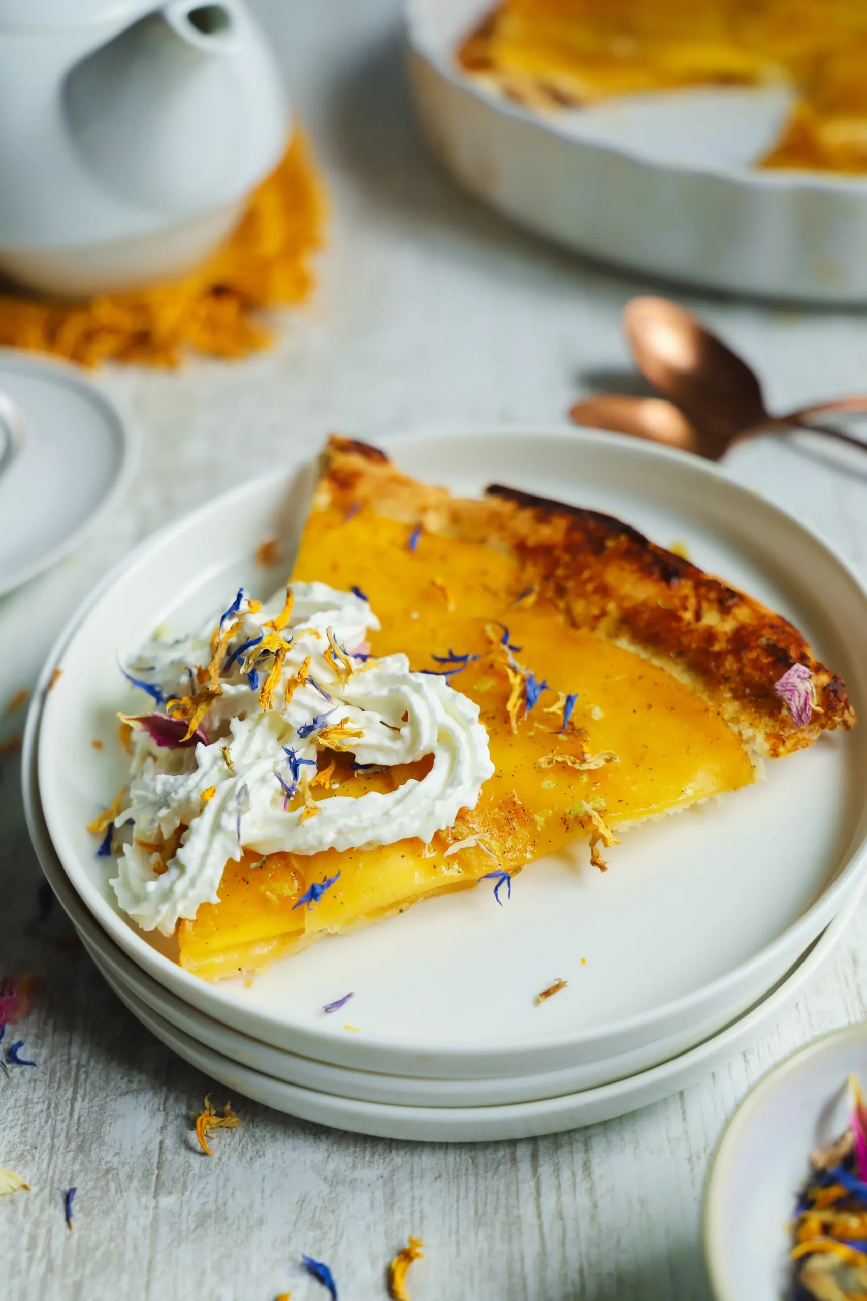 Ceci est une photographie de tarte tatin à la mangue-zenglutenfree