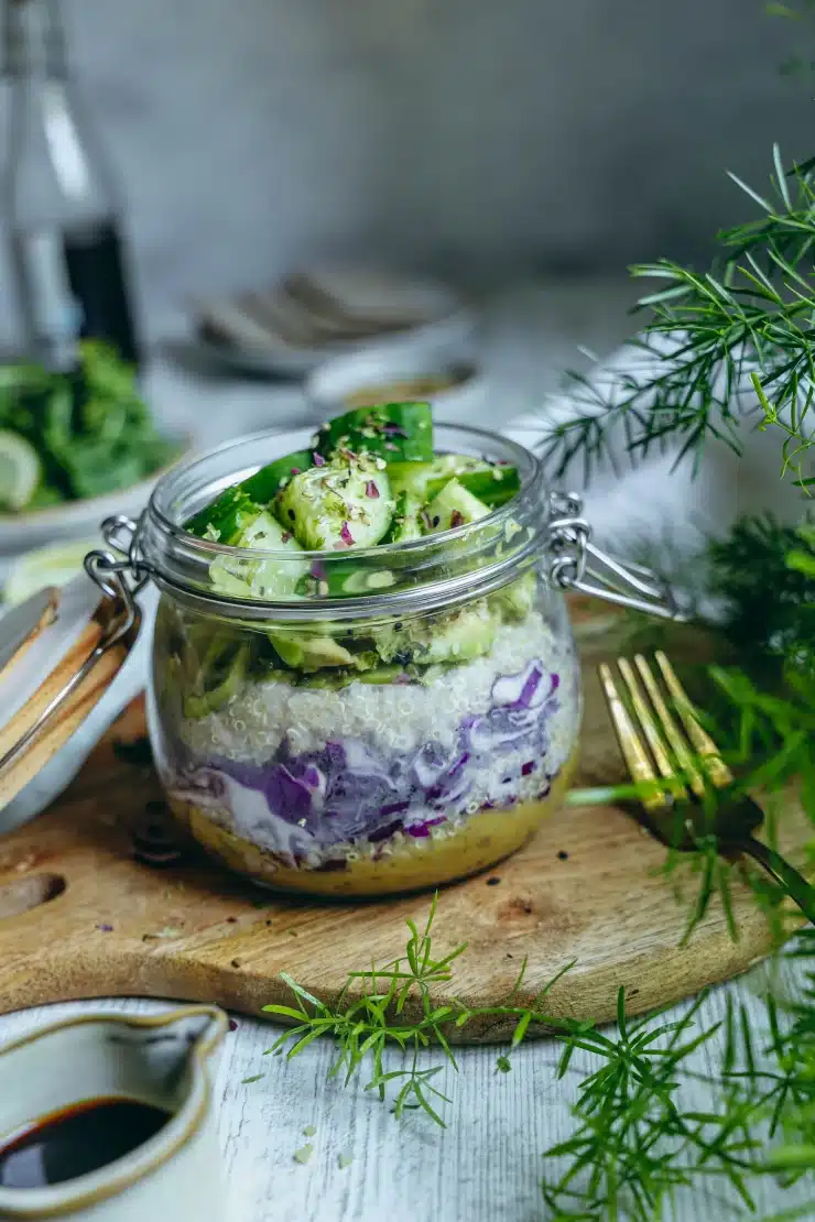 Ceci est une photographie de Salade jar- zenglutenfree