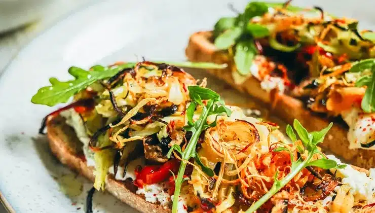 Ceci est une photographie de Tartines de légumes grillés sans gluten-zenglutenfree