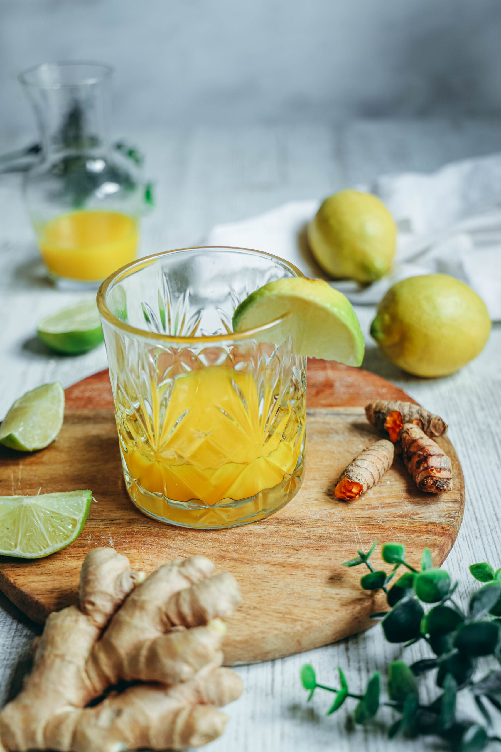 Ceci est une photographie de jus immunité gingembre curcuma citron -zenglutenfree