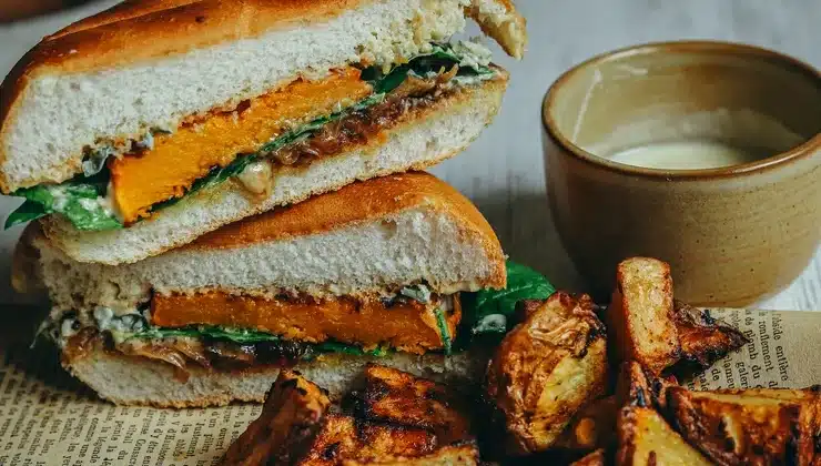 Ceci est une photographie de Burger de butternut sans gluten-zenglutenfree