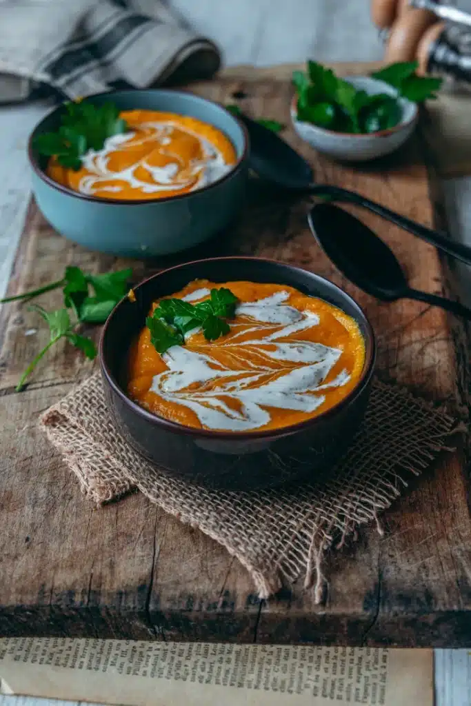 Soupe lentilles corail, carotte et patate douce-zenglutenfree
