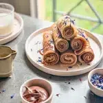 Crêpes sans gluten aux flocons d'avoine mixés moelleuses avec sirop d'érable