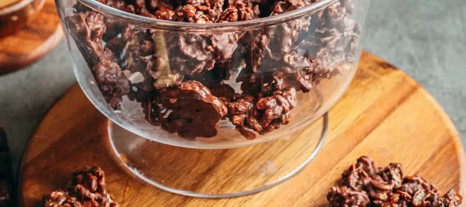 Voici une photo de Bouchées croustillantes chocolat cacahuète