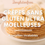 Pile de crêpes sans gluten ultra moelleuses à la farine de manioc sur une assiette blanche