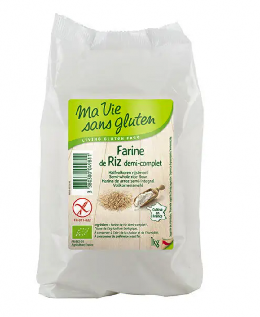 paquet de farine de riz demi complète ma vie sans gluten