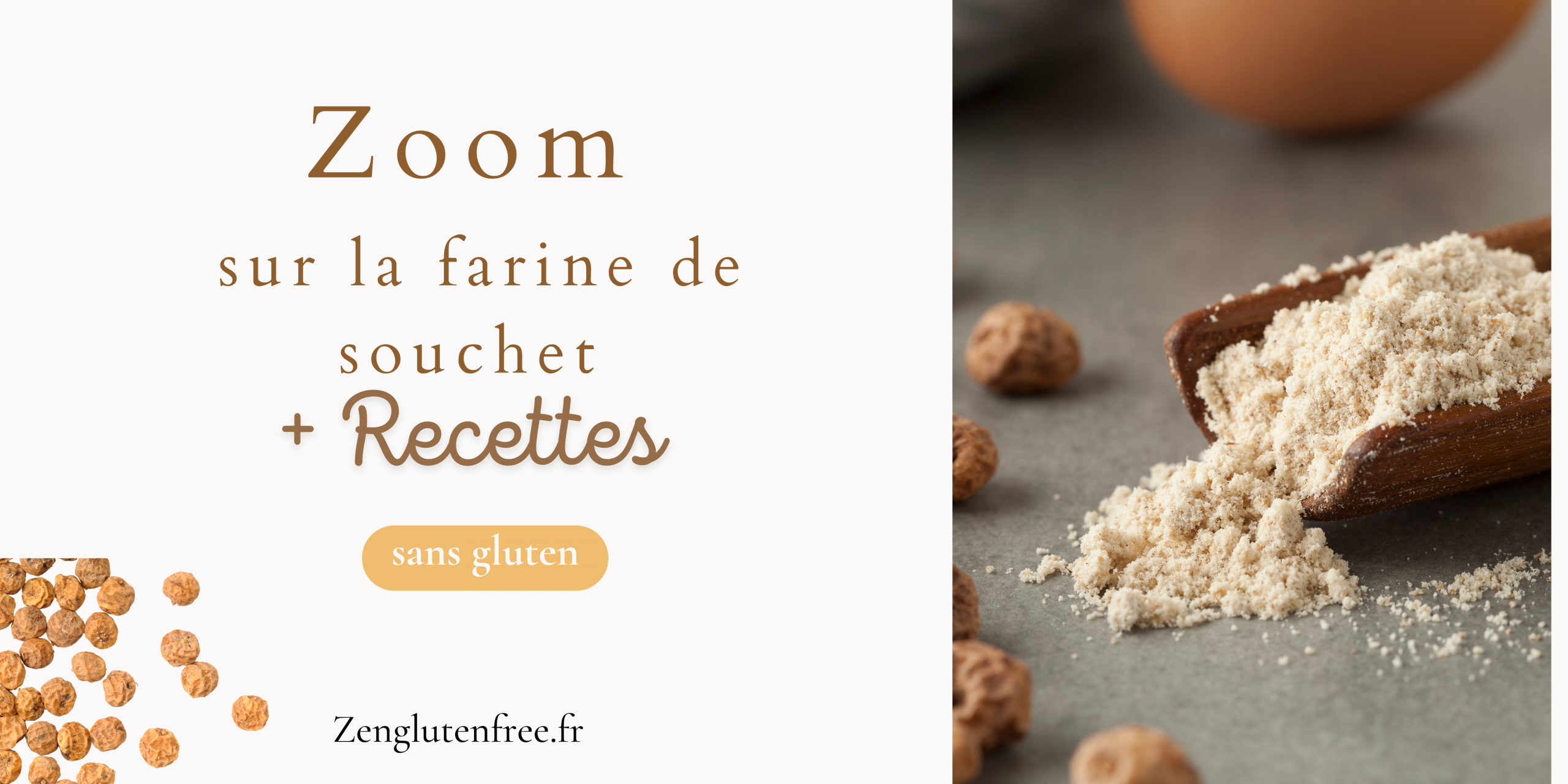 Une photographie est celle de la farine de souchet .La texture est poudreuse: "La farine de souchet : astuces + recettes sans gluten